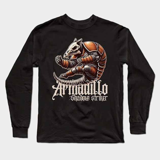 Armadillo skeleton fighter Long Sleeve T-Shirt by LionKingShirts